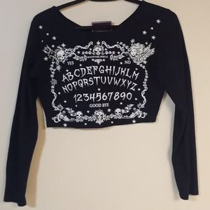 Ouija Print Crop Top